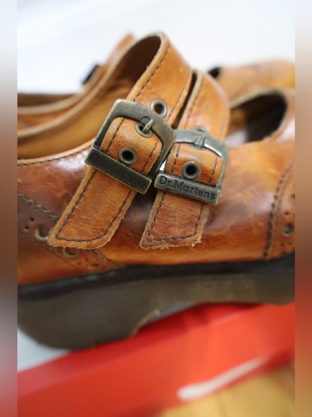 Rare Vintage 1990's Dr.Martens Mary Jane Brogue Platform Shoes Size 7 Made In UK - Picture 8 of 16